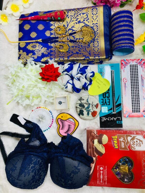 Premium Kanchi Katan Combo Package - (Blue)